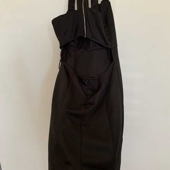 Tibi Black/Gold Metallic Sequin‎ Front Dress, Size Medium - Picture 5 of 6